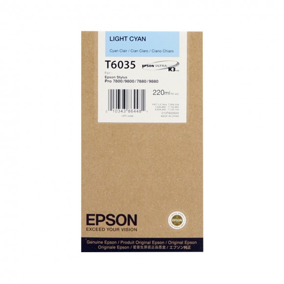 Epson Light Cyan Ink for 9880/7880 220ml T603500
